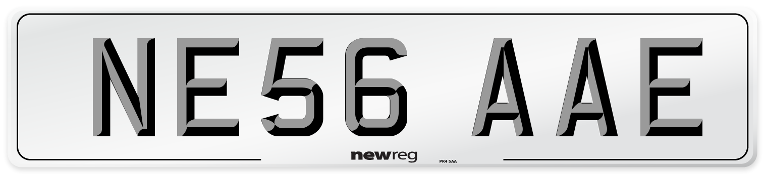 NE56 AAE Number Plate from New Reg